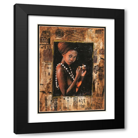 African Queen IIII Black Modern Wood Framed Art Print with Double Matting by Wiley, Marta