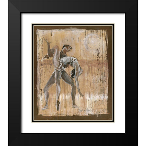 Dancers  Black Modern Wood Framed Art Print with Double Matting by Wiley, Marta