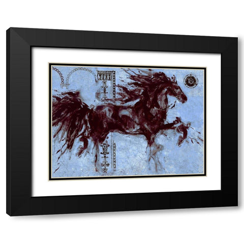 Blue Lepa Zena I Black Modern Wood Framed Art Print with Double Matting by Wiley, Marta