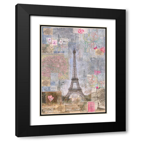Paris I Black Modern Wood Framed Art Print with Double Matting by Wiley, Marta