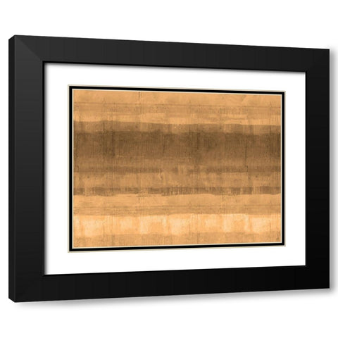 Ocean study Ochre Black Modern Wood Framed Art Print with Double Matting by Wiley, Marta