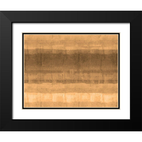 Ocean study Ochre Black Modern Wood Framed Art Print with Double Matting by Wiley, Marta