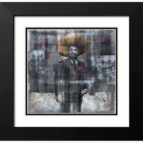 Mexcian Revolutionary I- Original Black Modern Wood Framed Art Print with Double Matting by Wiley, Marta