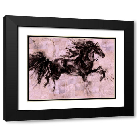 Lepa Zena Collor III Black Modern Wood Framed Art Print with Double Matting by Wiley, Marta