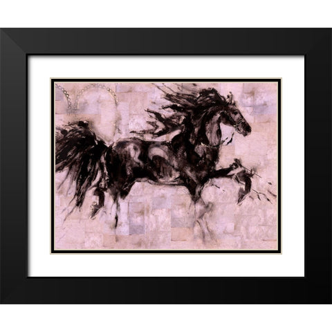 Lepa Zena Collor III Black Modern Wood Framed Art Print with Double Matting by Wiley, Marta
