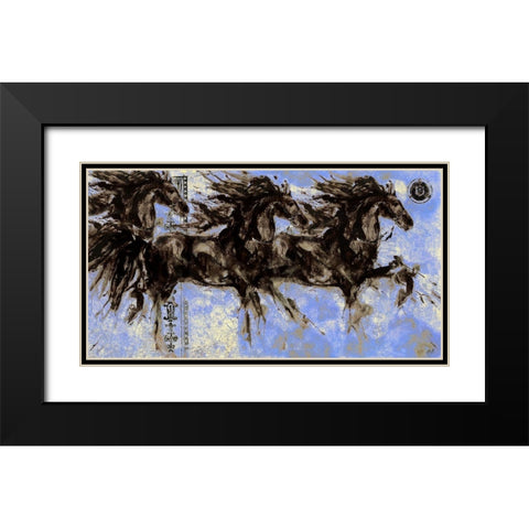 Lepa Zena 28 Black Modern Wood Framed Art Print with Double Matting by Wiley, Marta