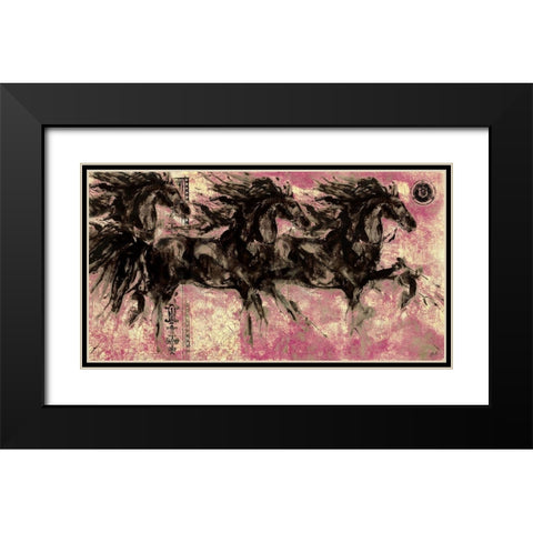 Lepa Zena 31 Black Modern Wood Framed Art Print with Double Matting by Wiley, Marta