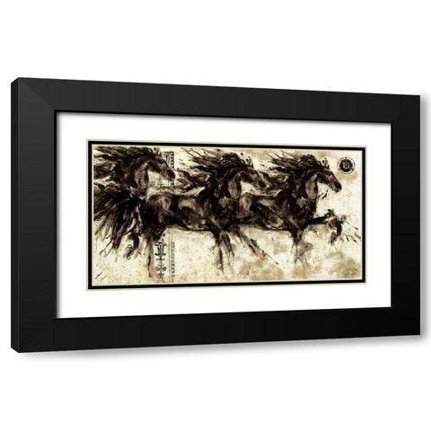 Lepa Zena 32 Black Modern Wood Framed Art Print with Double Matting by Wiley, Marta