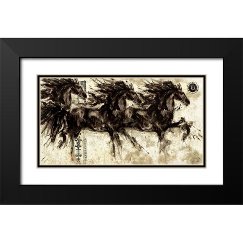Lepa Zena 32 Black Modern Wood Framed Art Print with Double Matting by Wiley, Marta