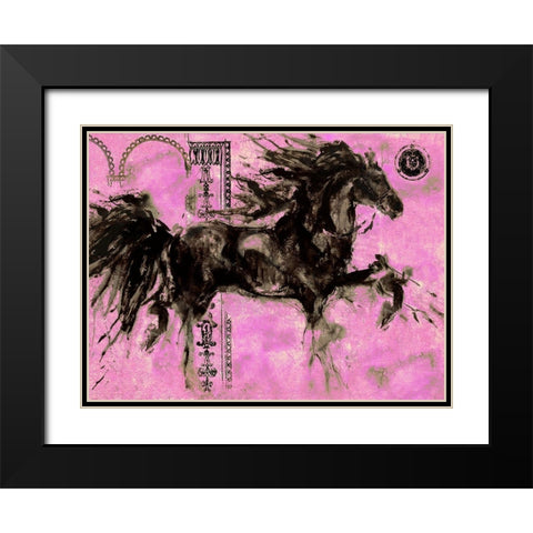Lepa Zena Color XIII Black Modern Wood Framed Art Print with Double Matting by Wiley, Marta