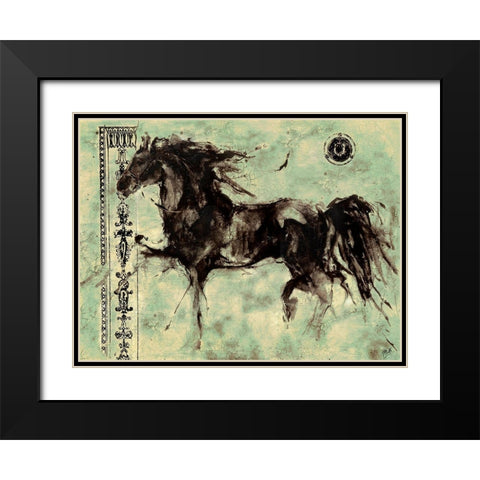 Lepa Zena XXII Black Modern Wood Framed Art Print with Double Matting by Wiley, Marta