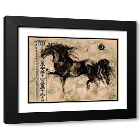 Lepa Zena 8 Black Modern Wood Framed Art Print with Double Matting by Wiley, Marta