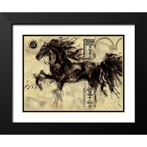 Lepa Zena 11 Black Modern Wood Framed Art Print with Double Matting by Wiley, Marta