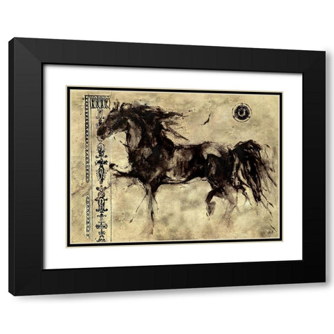 Lepa Zena 12 Black Modern Wood Framed Art Print with Double Matting by Wiley, Marta