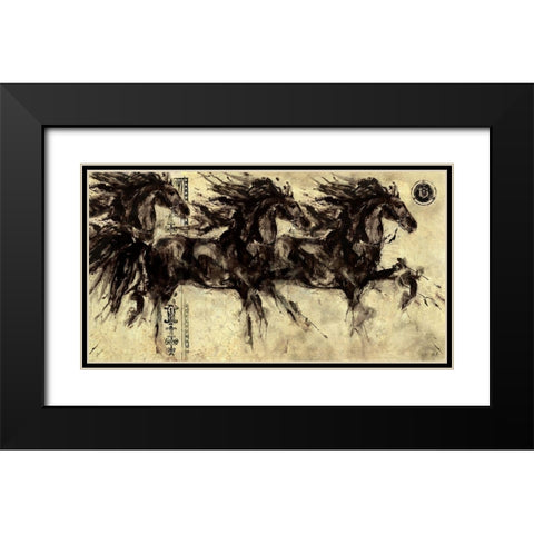 Lepa Zena 14 Black Modern Wood Framed Art Print with Double Matting by Wiley, Marta