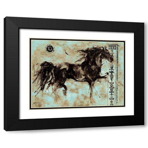 Lepa Zena 18 Black Modern Wood Framed Art Print with Double Matting by Wiley, Marta