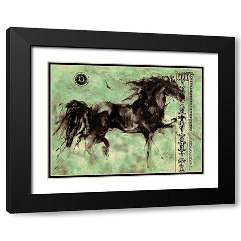 Lepa Zena 19 Black Modern Wood Framed Art Print with Double Matting by Wiley, Marta