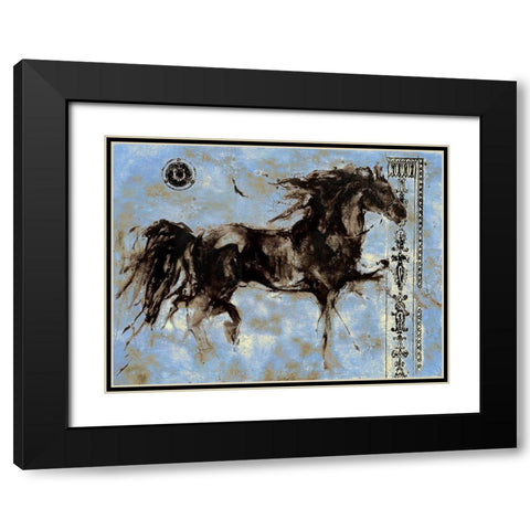 Lepa Zena 21 Black Modern Wood Framed Art Print with Double Matting by Wiley, Marta