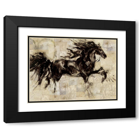 Lepa Zena 27 Black Modern Wood Framed Art Print with Double Matting by Wiley, Marta