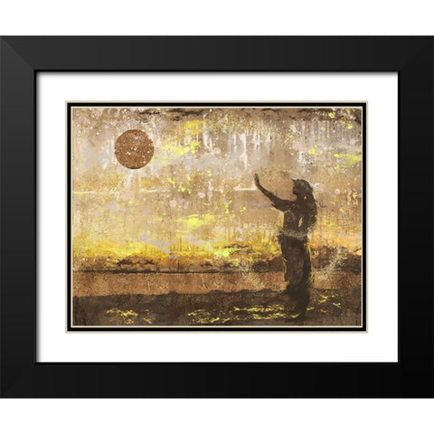 Hawain Sun Salutation Black Modern Wood Framed Art Print with Double Matting by Wiley, Marta