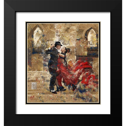 Tango I Black Modern Wood Framed Art Print with Double Matting by Wiley, Marta