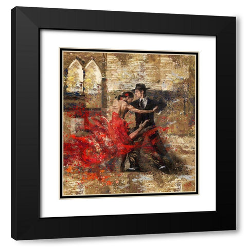 Tango II Black Modern Wood Framed Art Print with Double Matting by Wiley, Marta