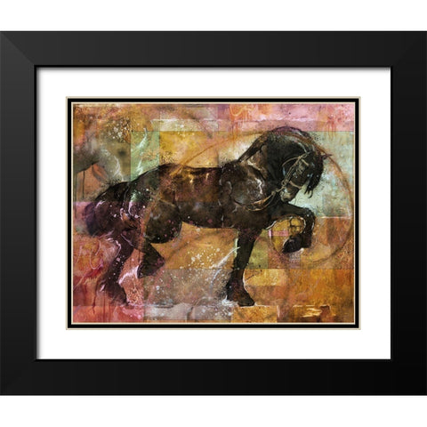 Fibonacci horse colorful Black Modern Wood Framed Art Print with Double Matting by Wiley, Marta