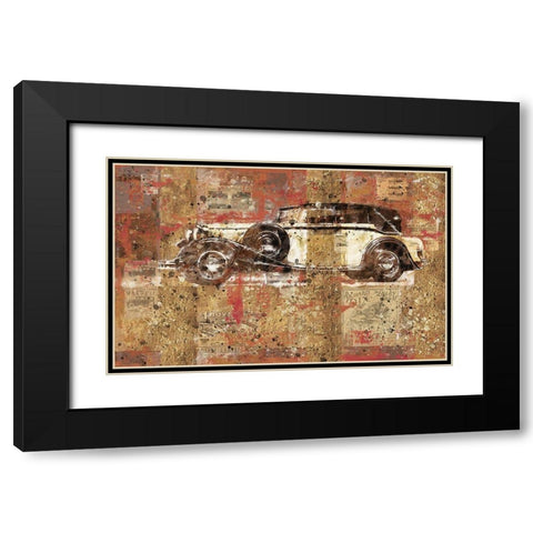 Vintage White Car Black Modern Wood Framed Art Print with Double Matting by Wiley, Marta