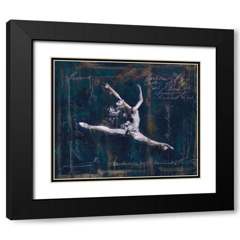 Ballet II Black Modern Wood Framed Art Print with Double Matting by Wiley, Marta