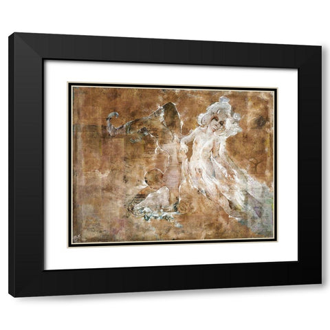 Shell boy I Black Modern Wood Framed Art Print with Double Matting by Wiley, Marta