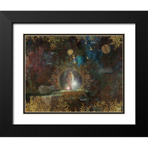 Jesus Light Black Modern Wood Framed Art Print with Double Matting by Wiley, Marta