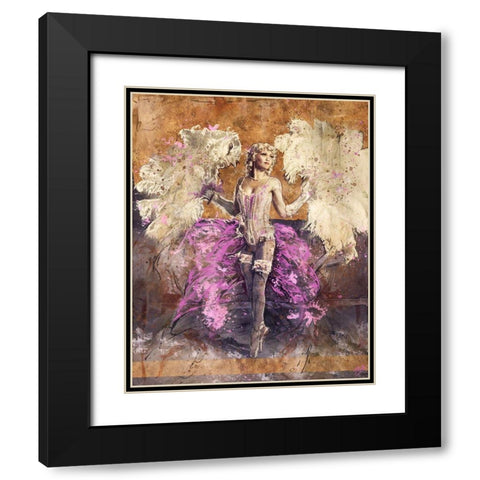 Vintage Dancer Black Modern Wood Framed Art Print with Double Matting by Wiley, Marta