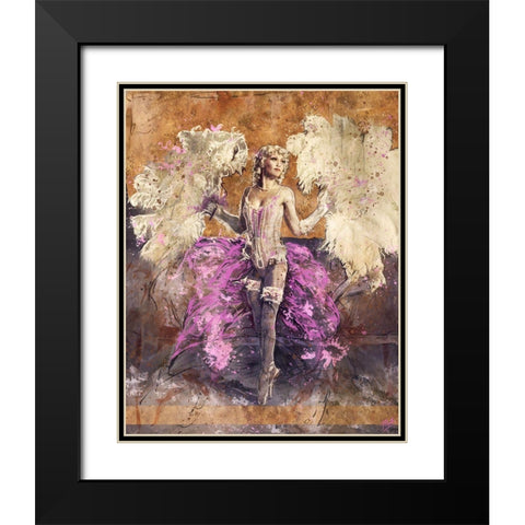 Vintage Dancer Black Modern Wood Framed Art Print with Double Matting by Wiley, Marta