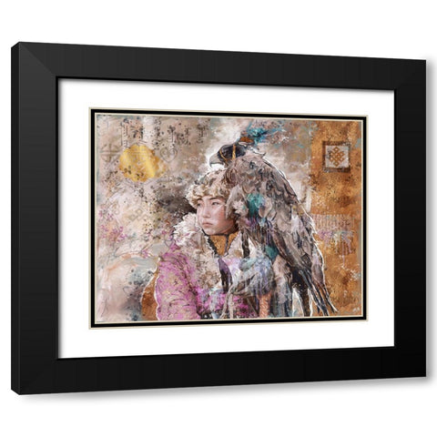 Mongolian Princess II Black Modern Wood Framed Art Print with Double Matting by Wiley, Marta