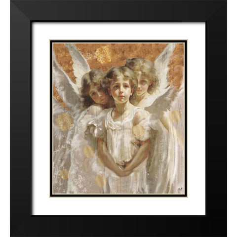 Little Angels I Black Modern Wood Framed Art Print with Double Matting by Wiley, Marta