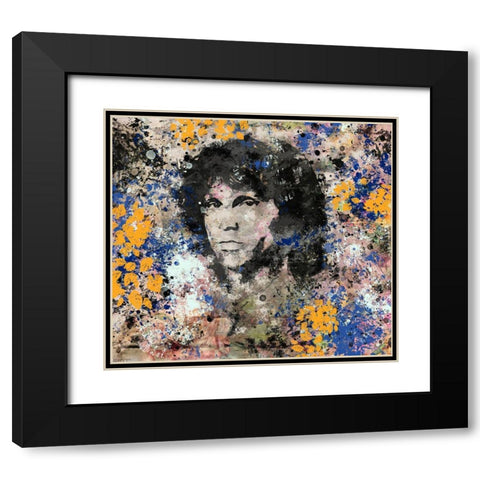 Jim Morrison I Black Modern Wood Framed Art Print with Double Matting by Wiley, Marta