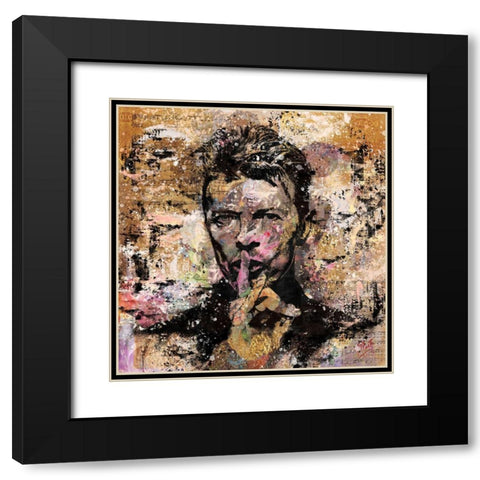 David Bowie II Black Modern Wood Framed Art Print with Double Matting by Wiley, Marta