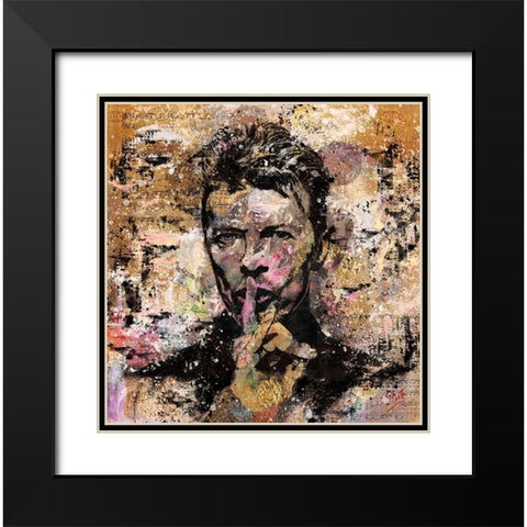 David Bowie II Black Modern Wood Framed Art Print with Double Matting by Wiley, Marta
