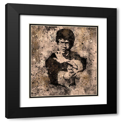 Bruce Lee IIII Black Modern Wood Framed Art Print with Double Matting by Wiley, Marta