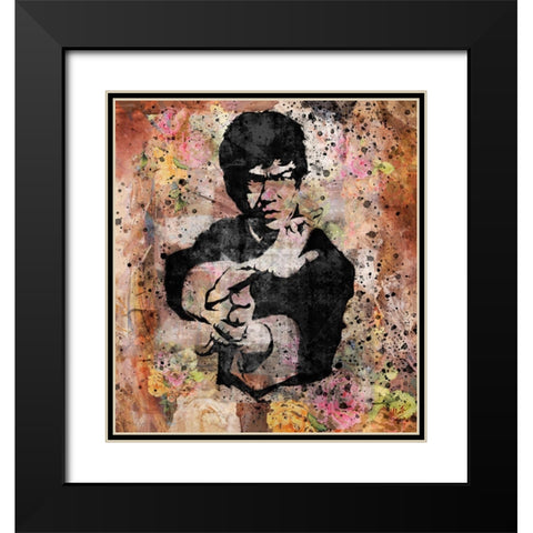 Bruce Lee V Black Modern Wood Framed Art Print with Double Matting by Wiley, Marta