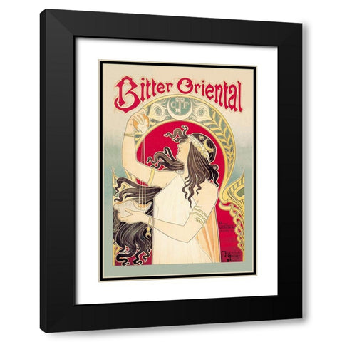 Bitter Oriental Black Modern Wood Framed Art Print with Double Matting by Livemont, Privat