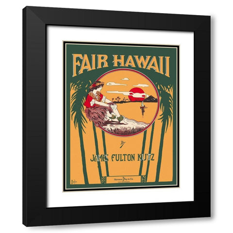 Fair Hawaii Black Modern Wood Framed Art Print with Double Matting by Morgan