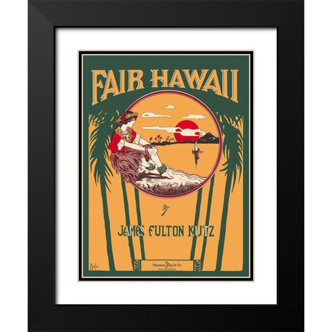 Fair Hawaii Black Modern Wood Framed Art Print with Double Matting by Morgan