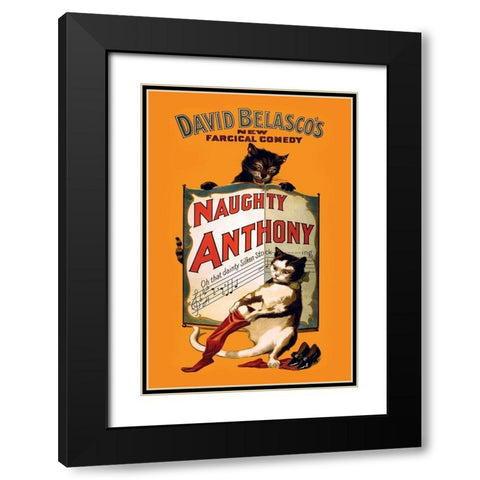 Naughty Anthony, 1899 Black Modern Wood Framed Art Print with Double Matting by Strobridge