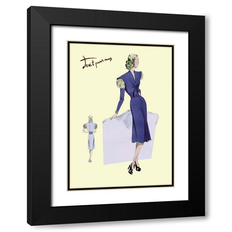 Dress Suit with Pleats, 1947 Black Modern Wood Framed Art Print with Double Matting by Unknown