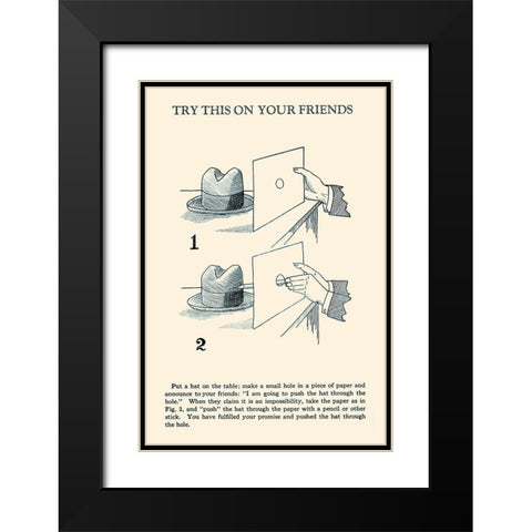 Try This on Your Friends Black Modern Wood Framed Art Print with Double Matting by Retromagic