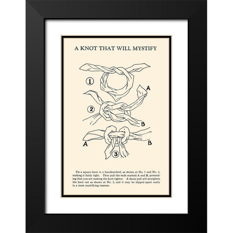 A Knot That Will Mystify Black Modern Wood Framed Art Print with Double Matting by Retromagic