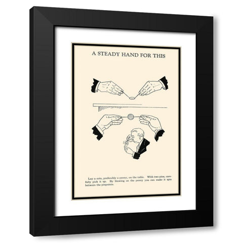 A Steady Hand for This Black Modern Wood Framed Art Print with Double Matting by Retromagic