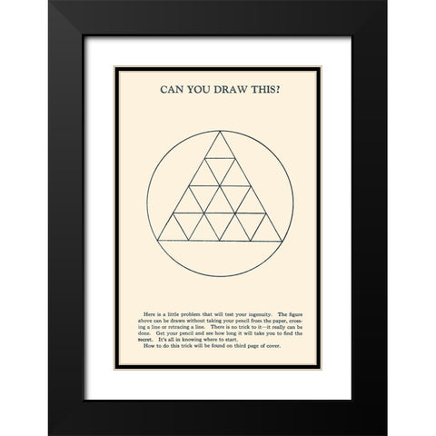 Can You Draw This? Black Modern Wood Framed Art Print with Double Matting by Retromagic