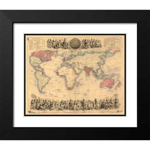 British Empire Throughout the World Black Modern Wood Framed Art Print with Double Matting by Bartholemew, John